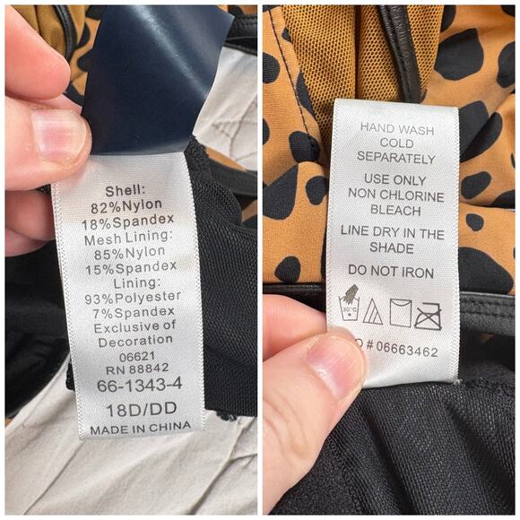 NWOT Swimsuits For All x Gabifresh Wildcat Leopard Print Swimsuit Size 18D/DD - Picture 4 of 5